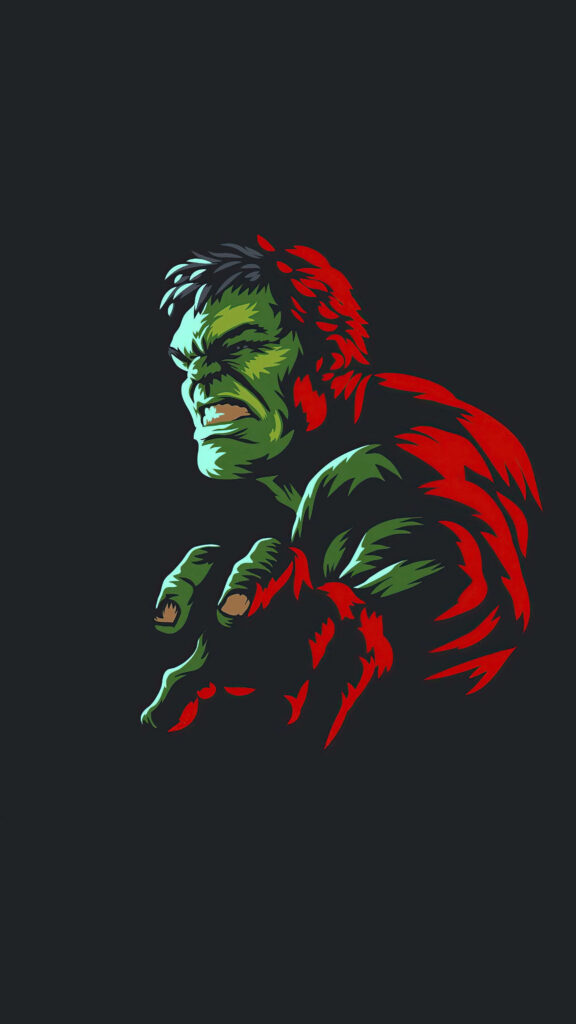 4K Hulk Digital Artwork: Intense iPhone Wallpaper with Vivid Colors