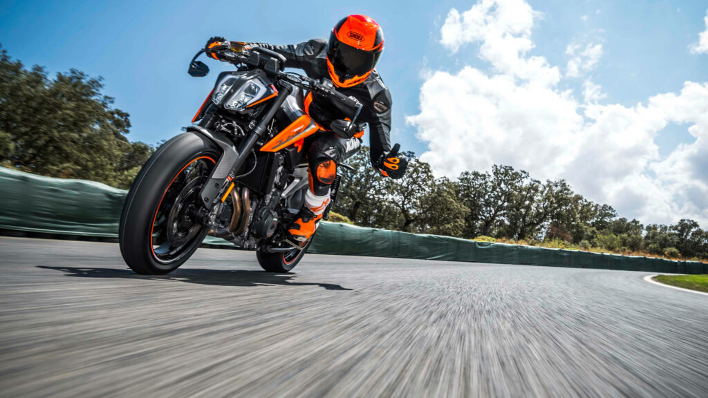 4K KTM Bike Wallpaper: Dynamic Worm's Eye View with Vibrant Details