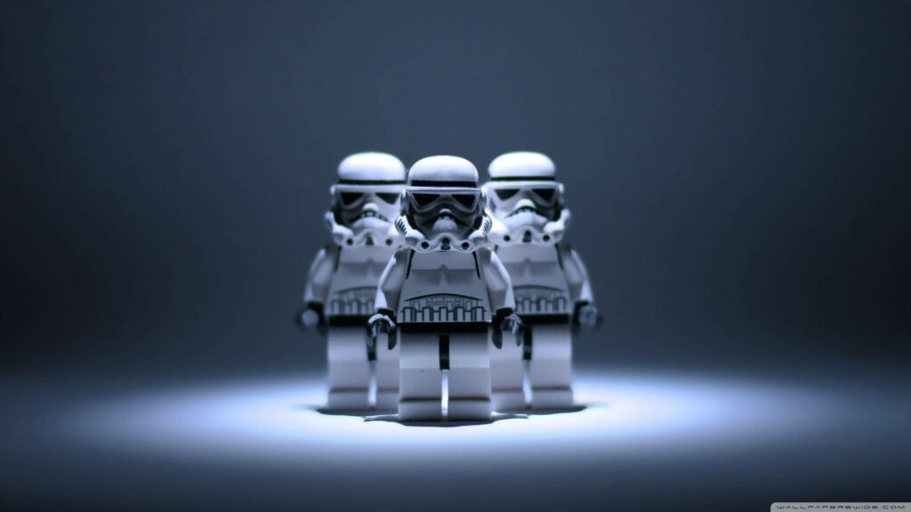 Minimalist LEGO Star Wars Stormtroopers 4K Wallpaper Background