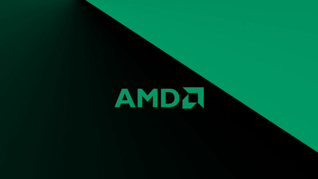 High-Res Black & Green AMD Wallpaper | Minimalist Tech Background