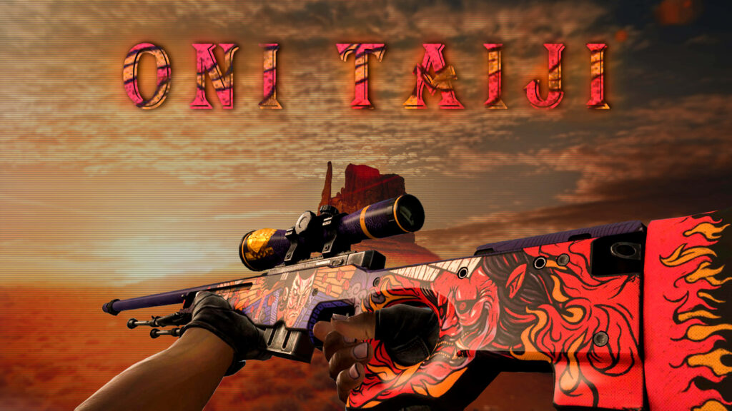 4K Oni Taiji Sniper Skin: A Captivating Backdrop from Counter-Strike Global Offensive Wallpaper