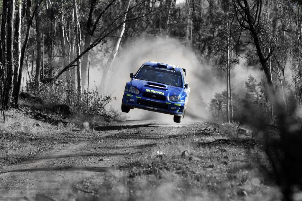 Subaru WRX STI Rally Car 4K Wallpaper – Off-Road Adventure Background