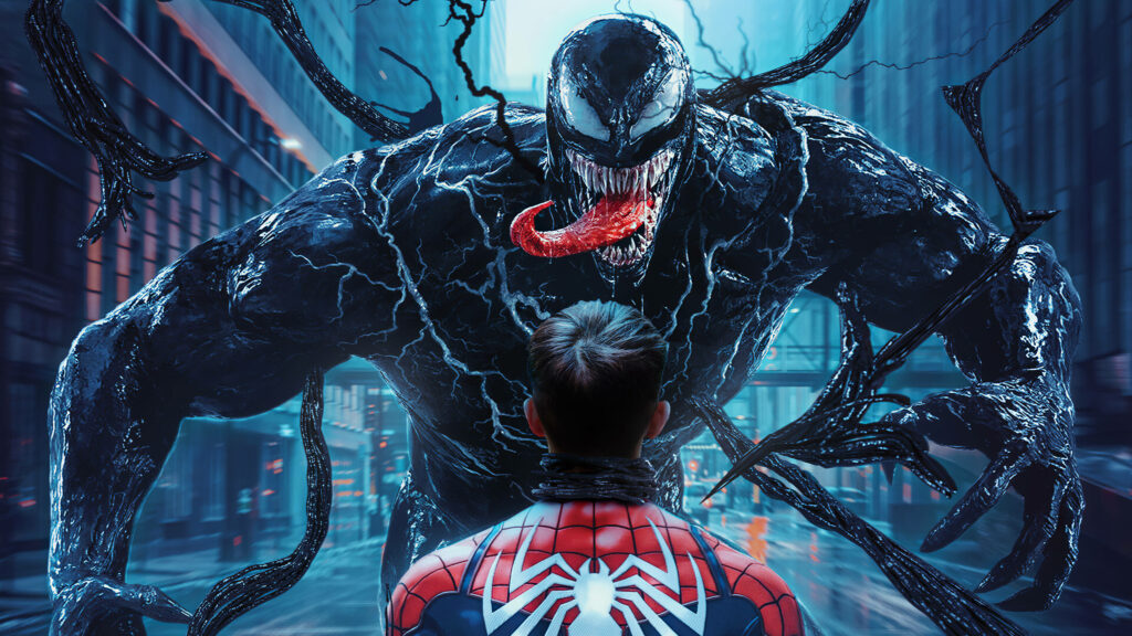 4K Ultra HD Wallpaper: Venom vs. Spider-Man in Urban Showdown