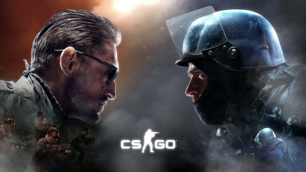 Confrontation in Full HD: Epic Encounter Between Rivals in Counter-Strike Global Offensive Wallpaper