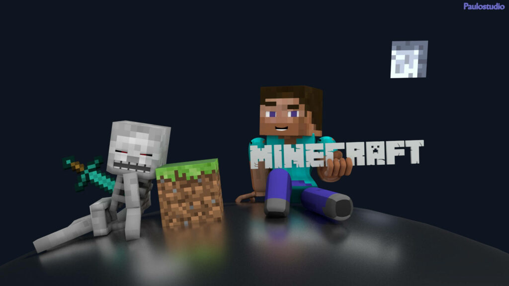 4k Adventure Unleashed: Boy Defeats Brick Monster in Epic Minecraft Battle Wallpaper