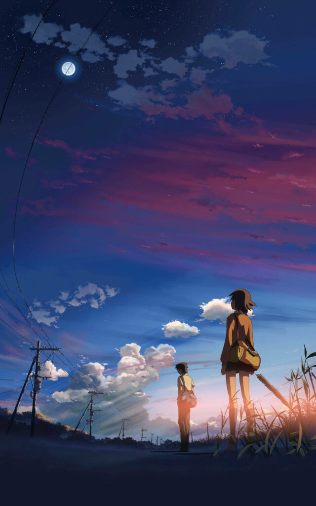Spectacular Sunset Skies: 5 Centimeters Per Second Mobile Wallpaper