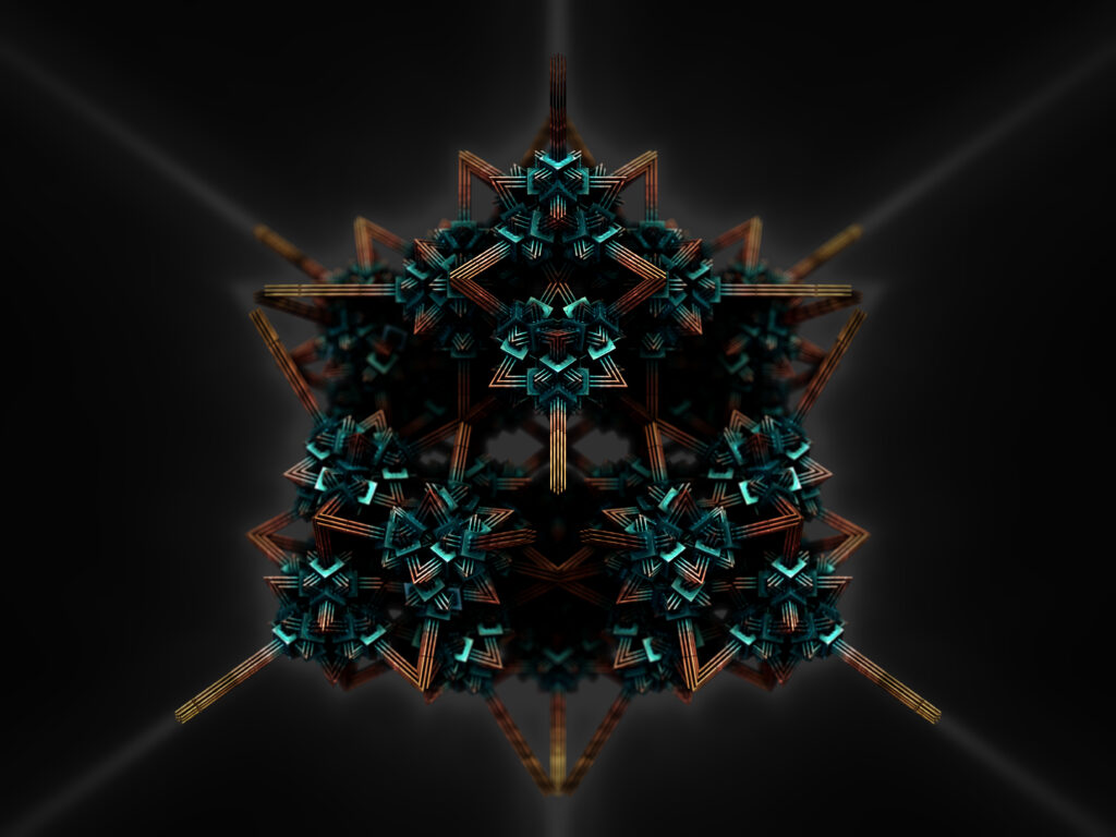 5333x4000 3D Abstract Structure: Tangled Metallic Design on Dark Background Wallpaper