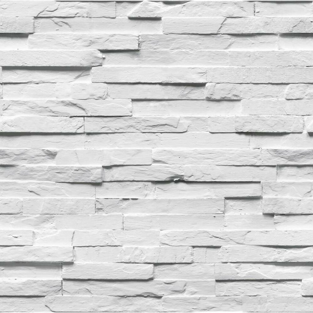 Stone Chic: A Fine Décor Wallpaper with White Ledgestone Pattern for a Classic Background