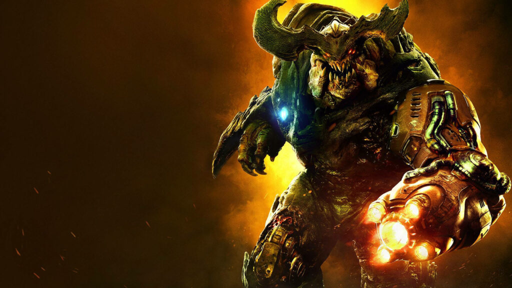 Embark on a Epic Quest of Good vs Evil with Doom: A Powerful First-Person Shooter Wallpaper