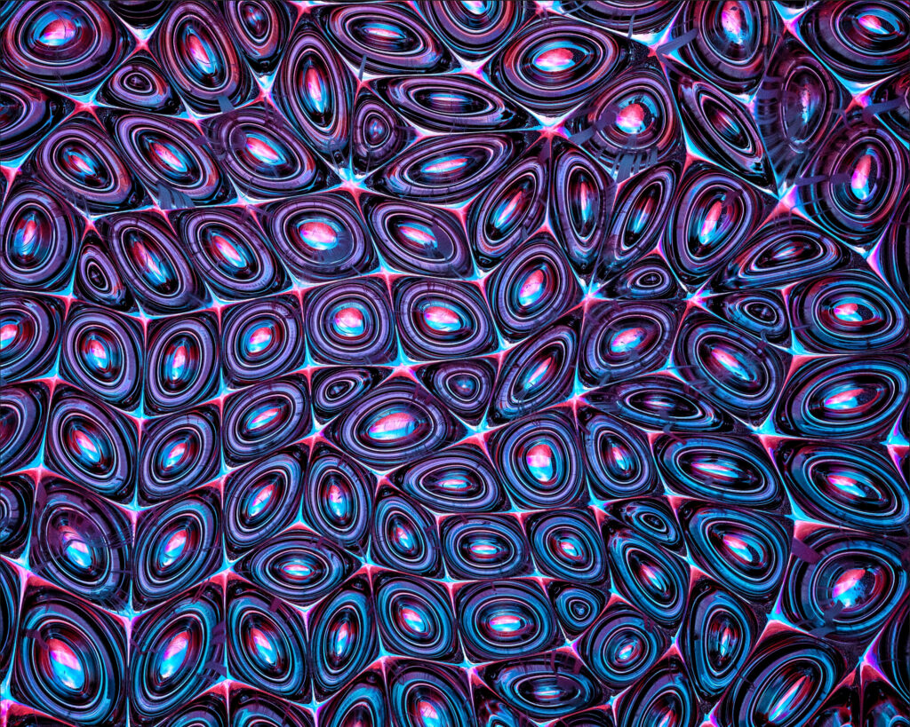 Vibrant Abstract Wallpaper: Intricate Blue, Purple & Pink Design