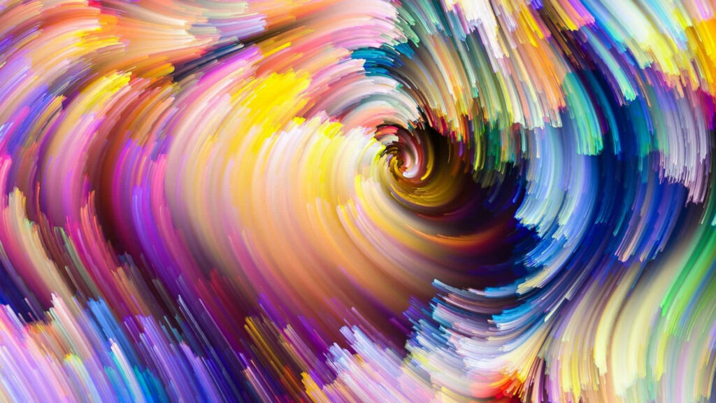 Ethereal Colorful Swirl Wallpaper: Captivating Digital Tsunami Background