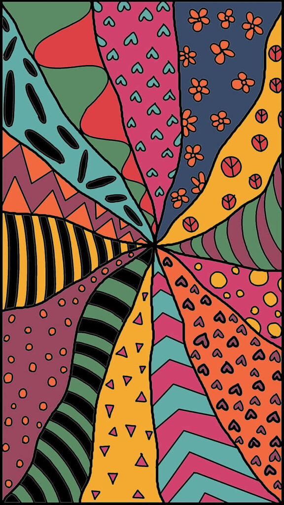 Colorful 70s Groovy Wallpaper: Retro Stripes & Playful Patterns