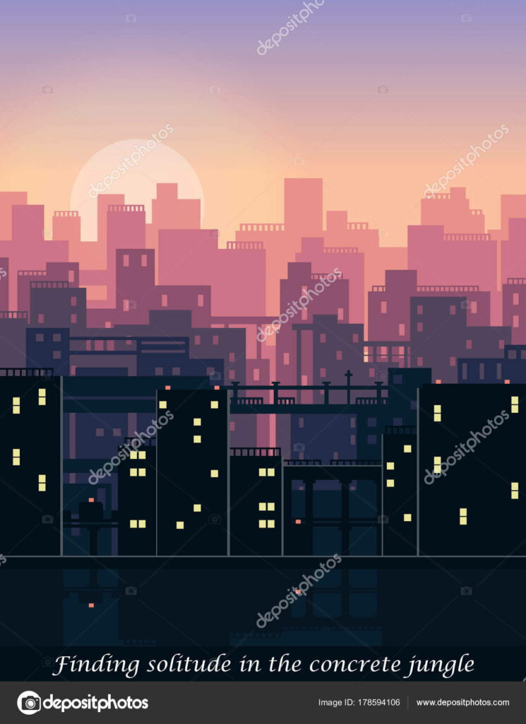 Nostalgic 8-Bit Japan Cityscape Wallpaper for Tranquil Vibes