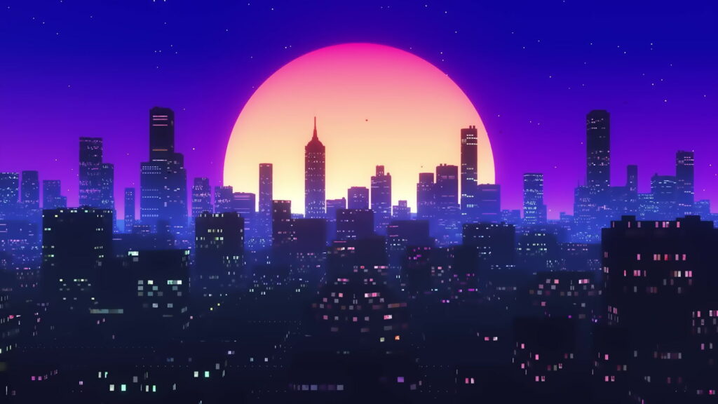 80's Synth Night: The Sun Sets on the City's Music Scene - HD Wallpaper