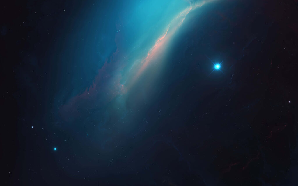 8K vibrant space wallpaper with glowing star and intricate nebulae in cosmic expanse