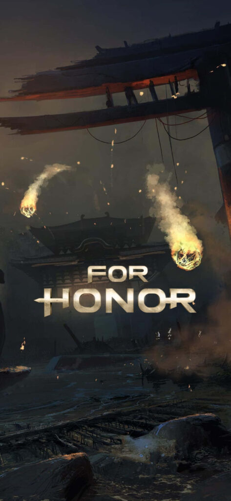 Intense For Honor Wallpaper: Logo Against Dark, Smoky Background