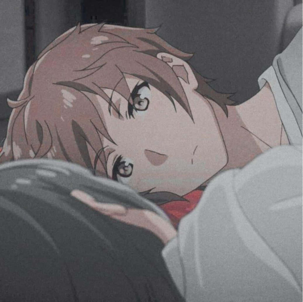 Whimsical Viewing: An Enchanting Duo of Anime Characters Resting Together Wallpaper