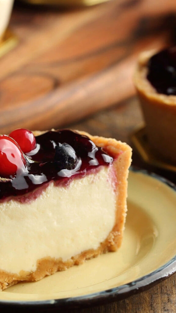 Meet Heavenly Blueberry Cheesecake Wallpaper