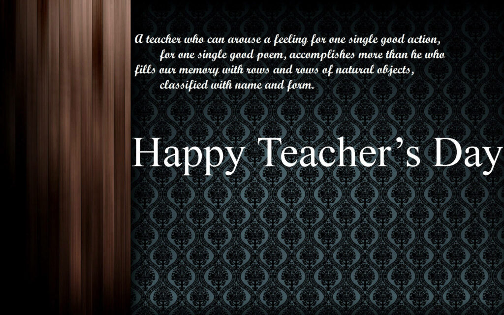 Inspiring Education: A Graceful Tribute to Teachers on a Soulful Teachers' Day Wallpaper