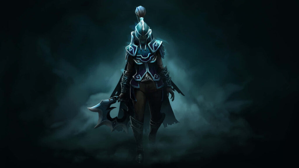 Shadow's Wrath: Unleashing the Phantom Assassin in Menacing Darkness Wallpaper