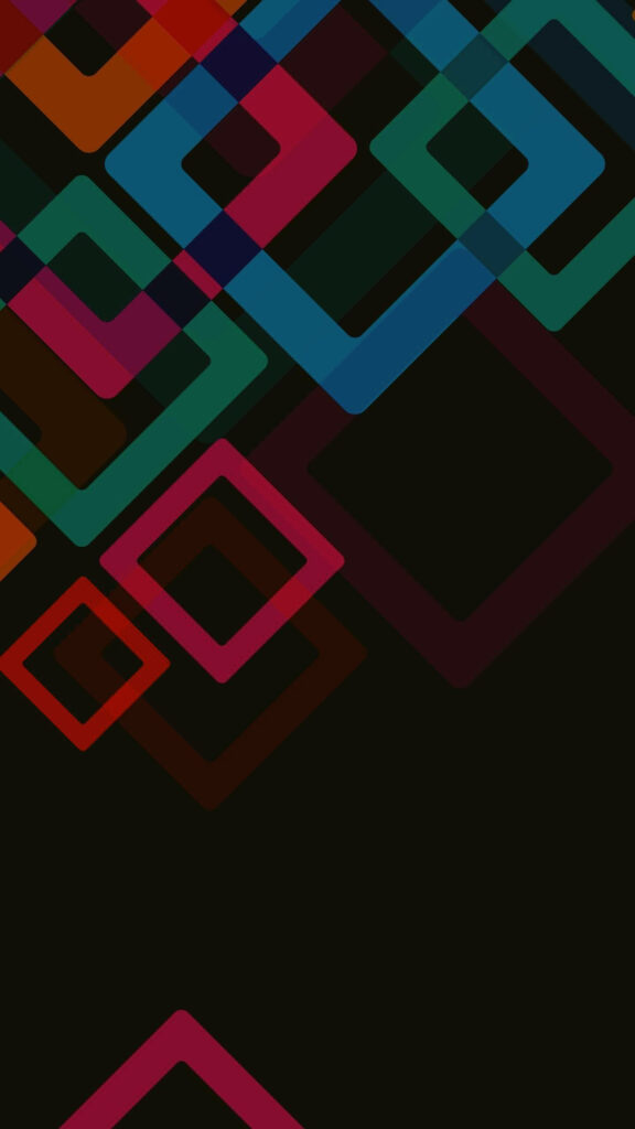 Vibrant Geometric Symphony: A Striking Samsung Wallpaper with Colorful Overlapping Patterns on a Minimalist Dark Background
