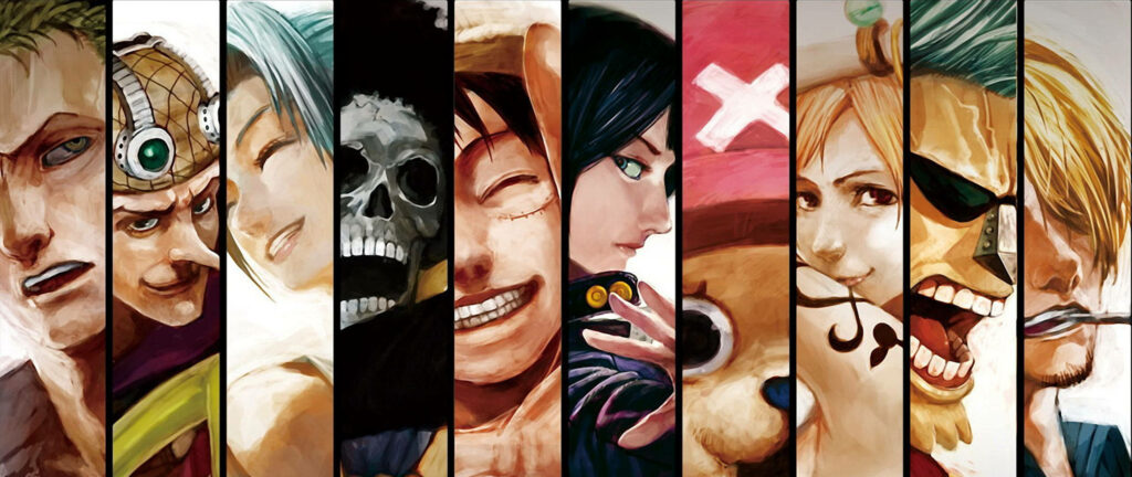 Marvelous One Piece Collage: Nefertari Vivi Aligns with Iconic Characters! Wallpaper