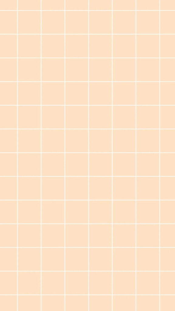 Peachy Patterns: Minimalist White Grid Wallpaper