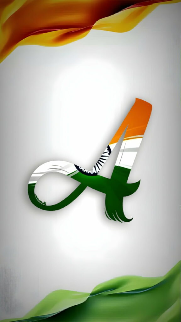 Pride in every Alphabet: A Tricolour Tribute on a Crisp White Background Wallpaper
