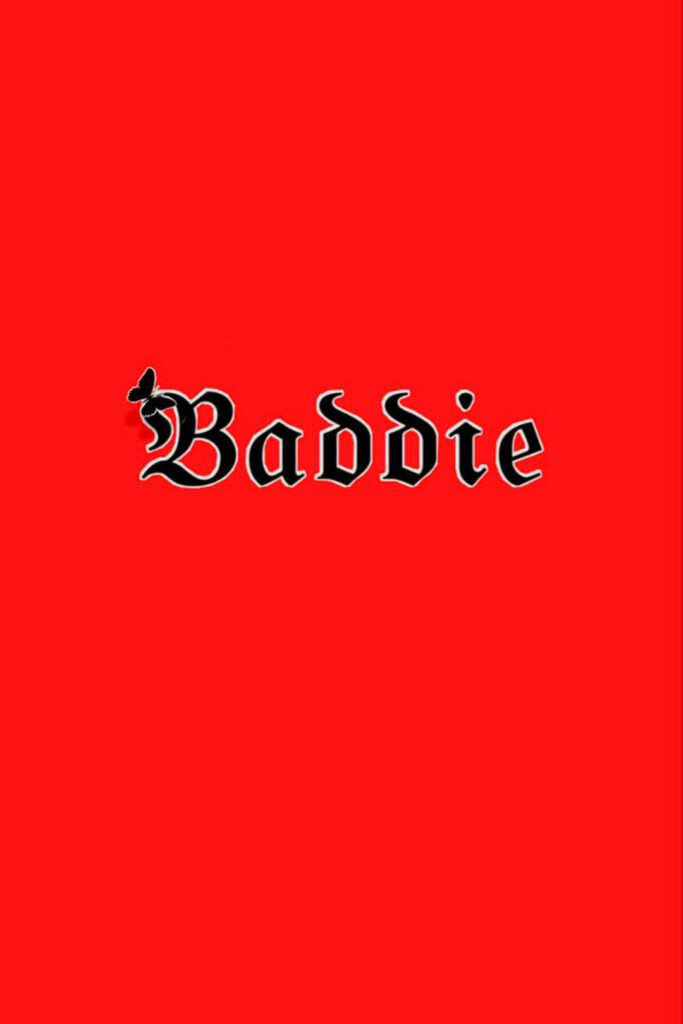 Gothic-inspired Crimson Baddie: A Simple yet Striking Dark Background Illustrating the Word in Redness on a Brilliant Canvas. Wallpaper