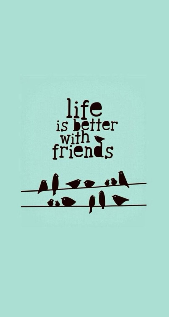 Embracing the Joys of Friendship: Wholesome Green Best Friends Forever Wallpaper
