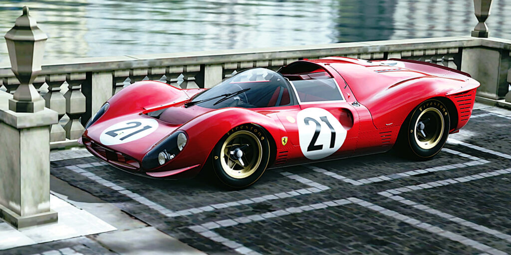 Revving Red: Embracing Elegance with the Ferocious Ferrari 330 Wallpaper