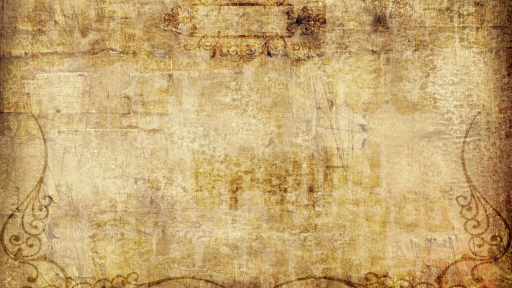 Vintage Elegance: A Captivating Framed Composition on Aged Paper Background Wallpaper