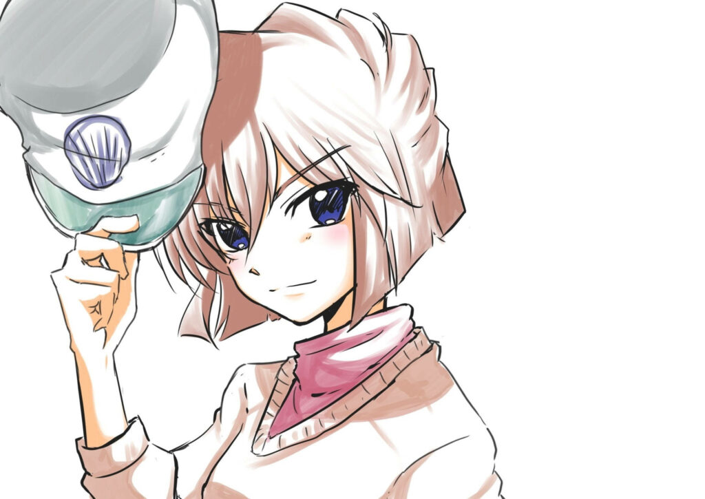 Ai Haibara Wallpaper: Confident Detective Conan Character on White