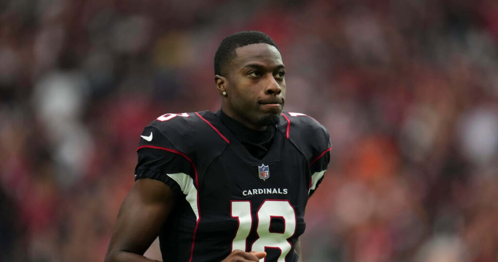 A.J. Green Arizona Cardinals intense game focus wallpaper for dedicated football fans background