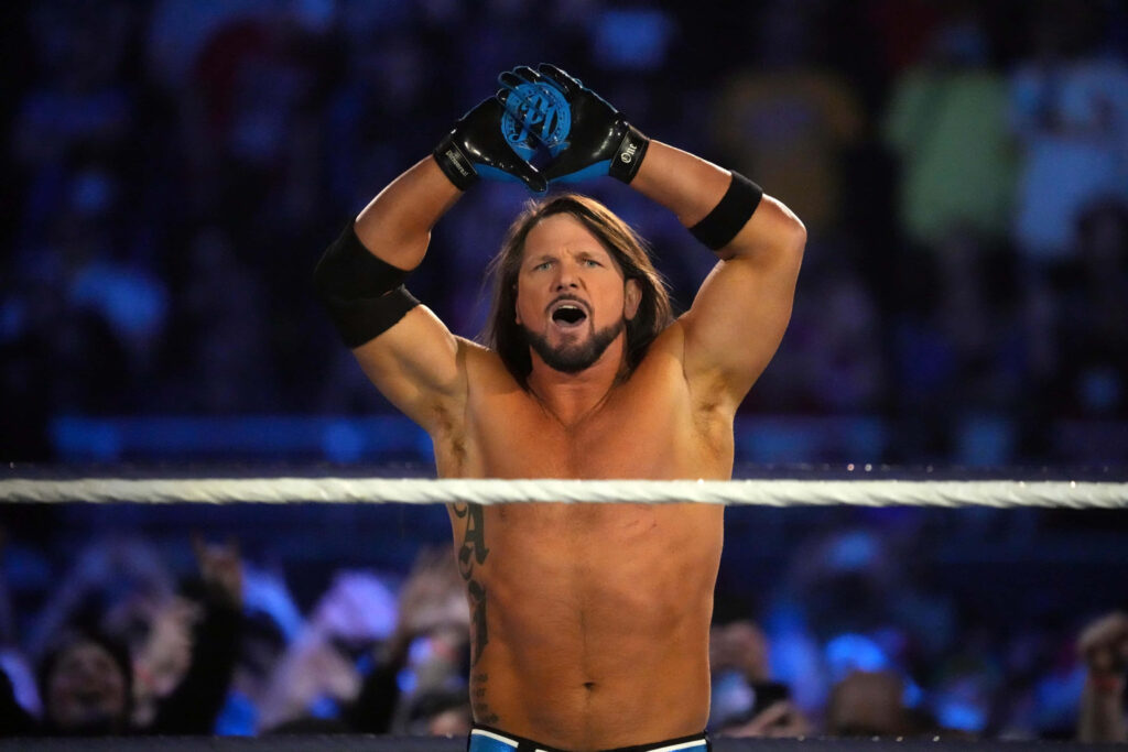 AJ Styles wrestling wallpaper featuring Allen Neal Jones in intense focused signature pose