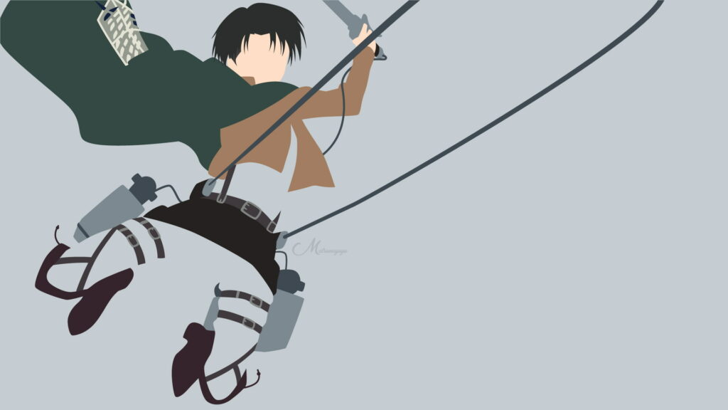 The Mighty Levi Ackerman Reveals his Intense Resolve in Stunning 1080p HD – A Majestic Anime Wallpaper from Attack On Titan!