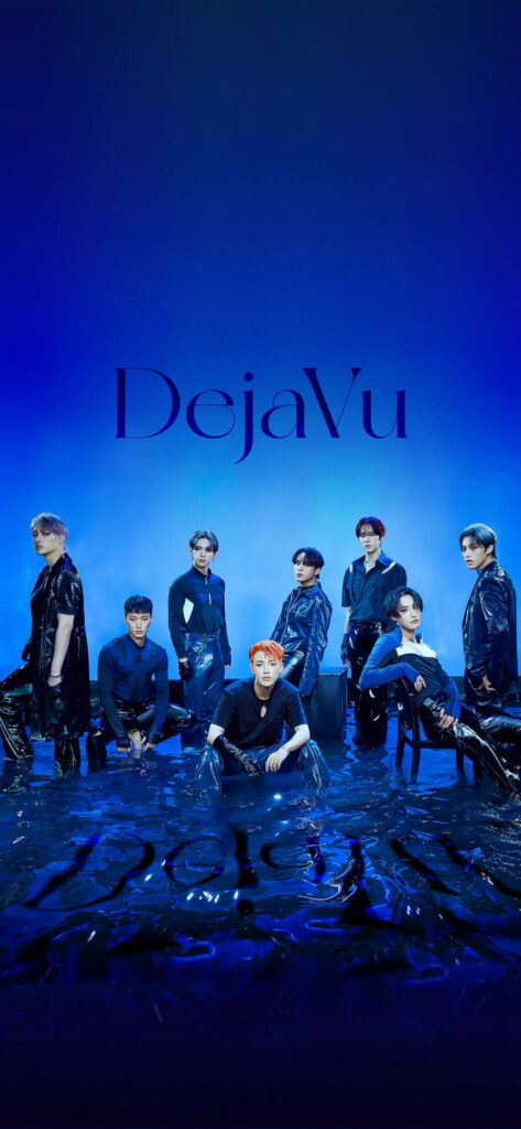 ATEEZ Deja Vu wallpaper with Hongjoong Seonghwa Yunho Yeosang San Mingi Wooyoung Jongho in dark outfits