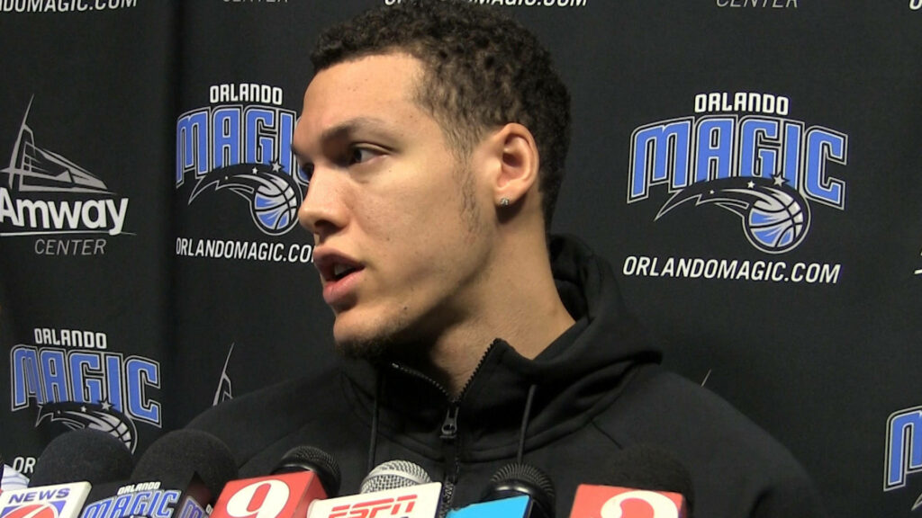 Aaron Gordon Orlando Magic wallpaper basketball player media interview background image