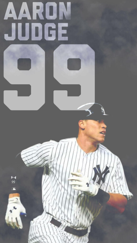 Aaron Judge New York Yankees wallpaper with number 99 bold background baseball player image