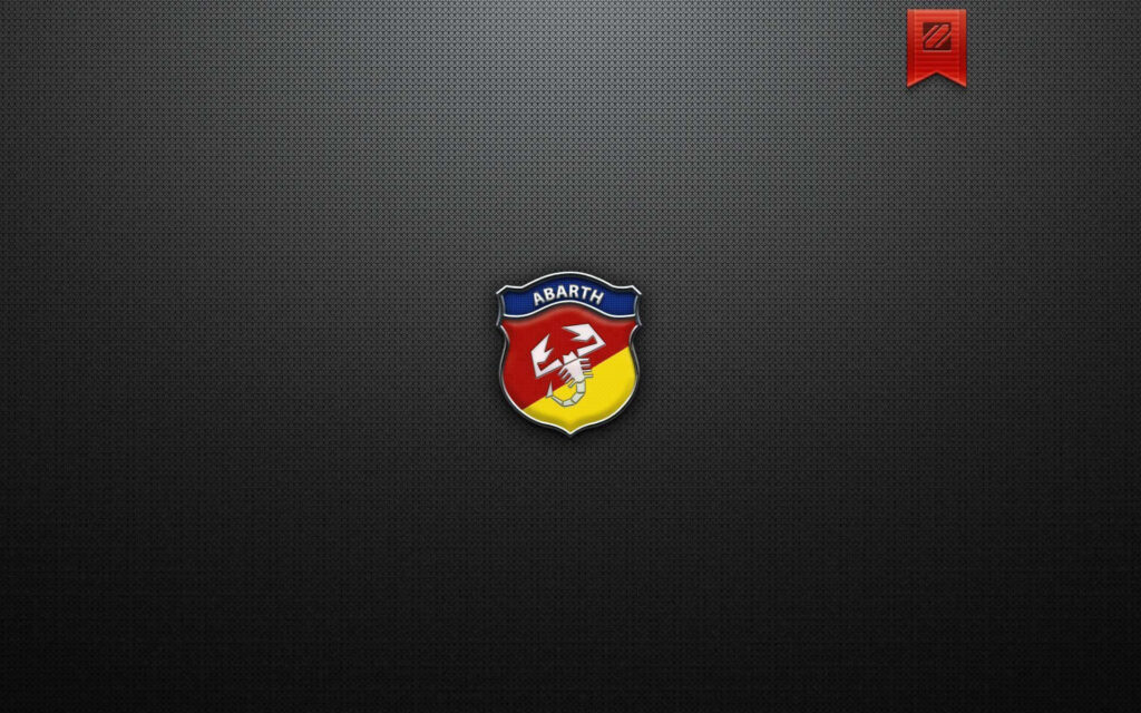 Abarth logo centered on sleek black textured wallpaper background modern dynamic design