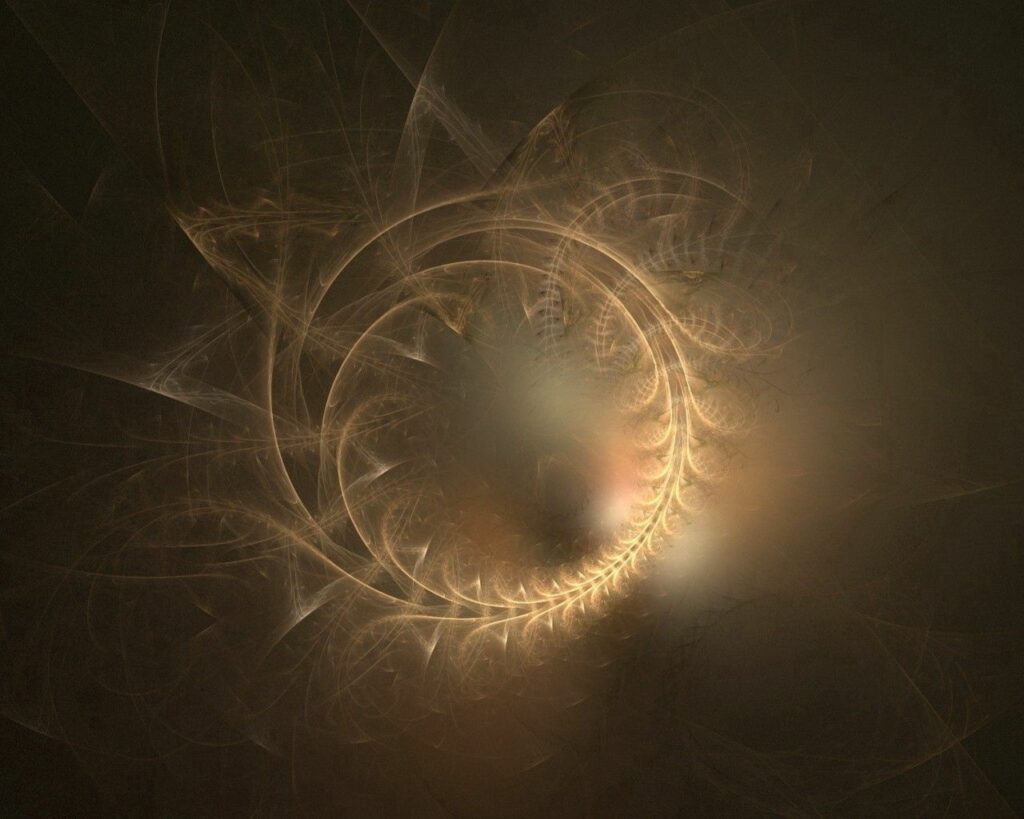 Intricate Abstract 1280x1024 Wallpaper: Interwoven Circles & Lines