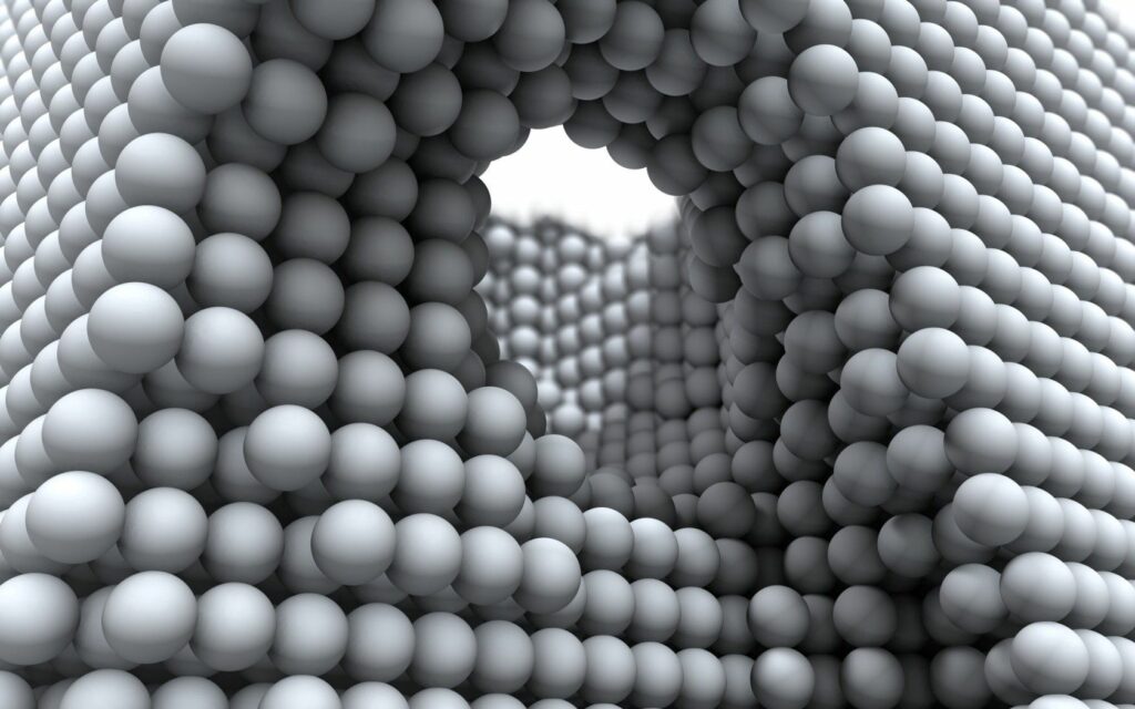 1680x1050 Abstract Gray Sphere Tunnel Wallpaper Background