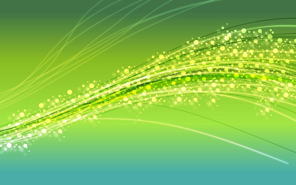 Abstract Wavy Lines Wallpaper - Green & Blue Gradient Design