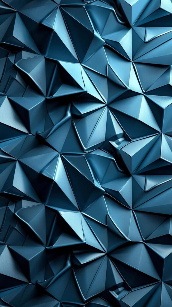 Abstract 3D Geometric Blue Wallpaper - Modern Textured Background