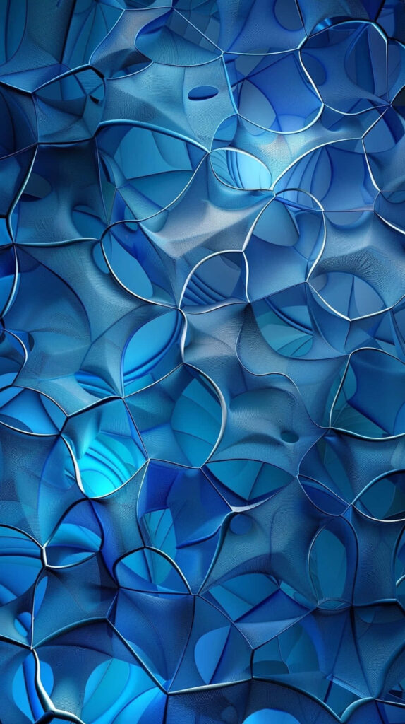 Dynamic Blue 3D Abstract Wallpaper - Striking Contemporary Background