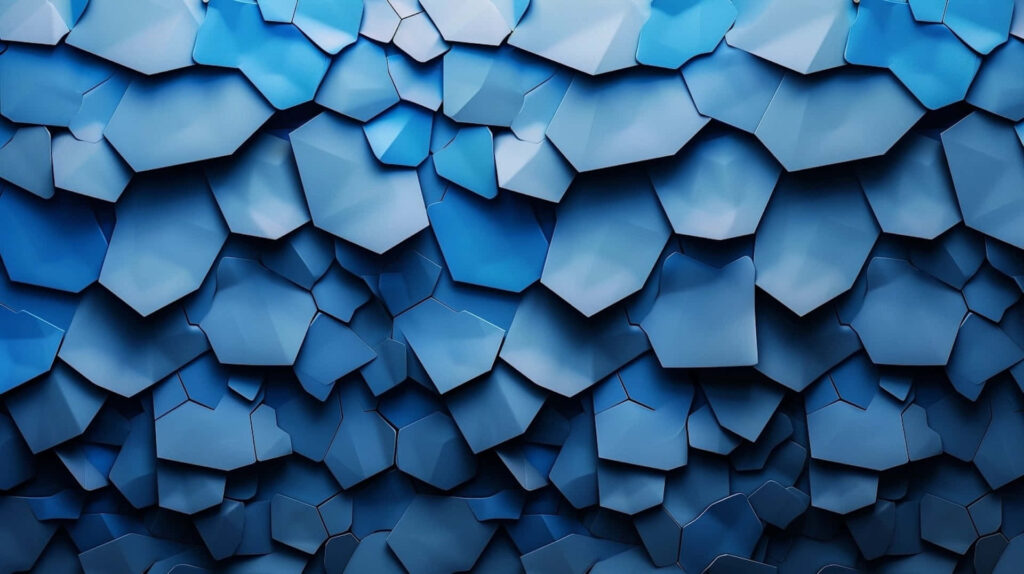 Modern Blue 3D Polygonal Abstract Background Wallpaper