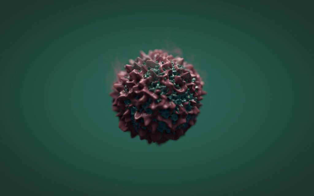 Abstract 3D Textured Sphere on Smooth Gradient Green Background Wallpaper