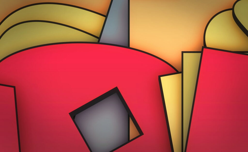 An Artistic Abstract in Fiery Red and Orange Wallpaper