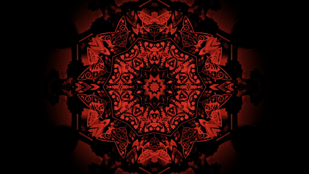 Vibrant Mandala: A Mesmerizing Abstract Artistry in Red - 4K Wallpaper Background