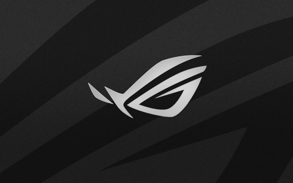 Abstract RoG Emblem: Striking Monochrome Design for Gaming Enthusiasts Wallpaper